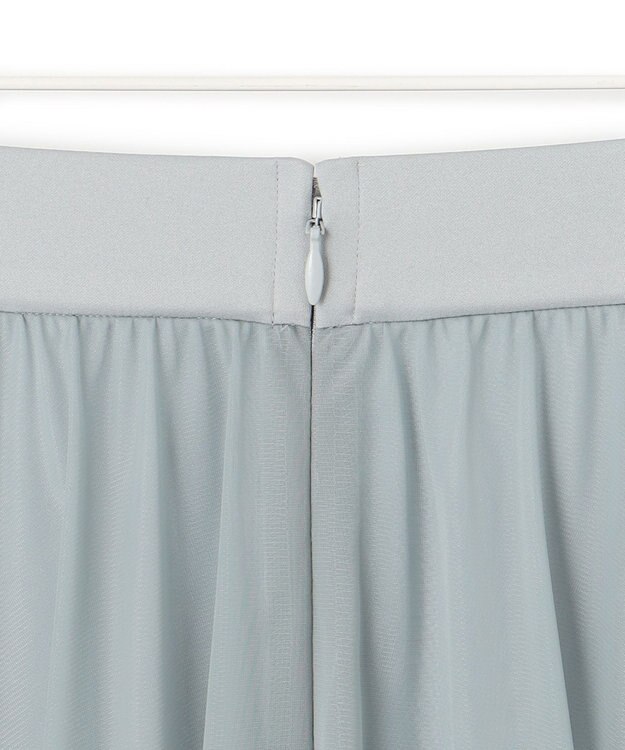 ICB 【洗える】ハイゲージチュール スカート フォグブルー系