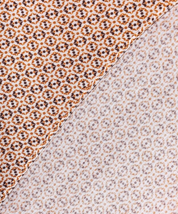 JOSEPH ABBOUD 【キングサイズ・サスティナブル】ジオメットリックパターン シャツ オレンジ系5