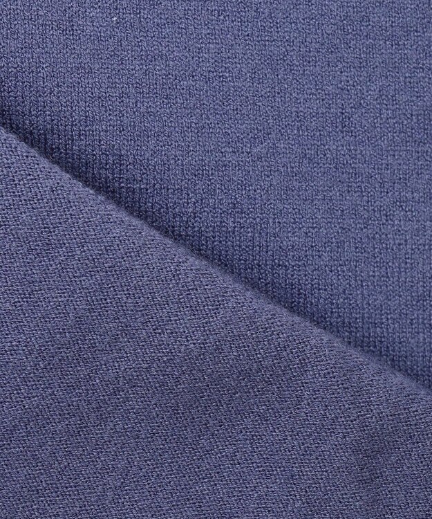 UNFILO MENS ライトウォーム ニットポロ ダスティブルー