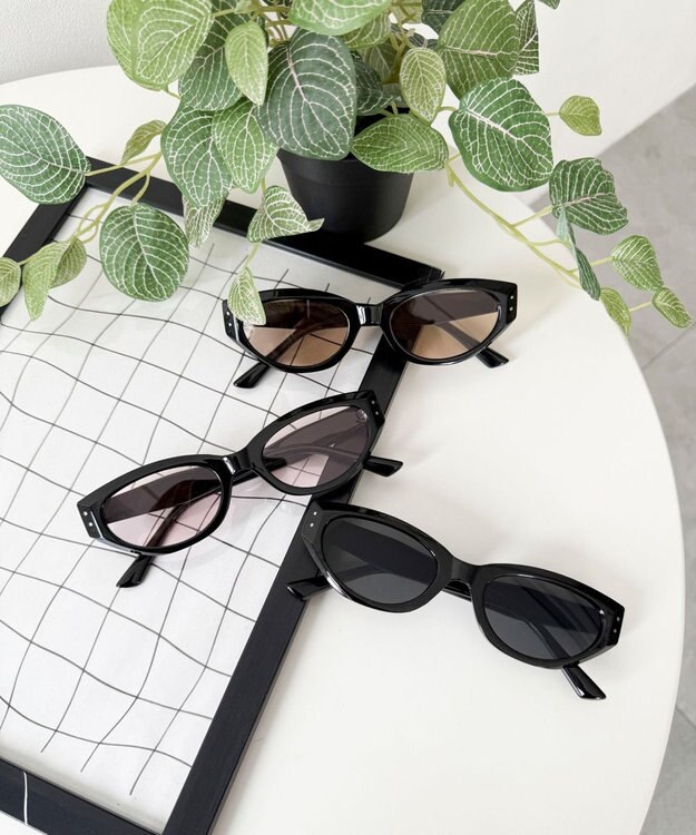 WEGO 【ユニセックス着用ITEM】カラーレンズキャットアイ ブラウン