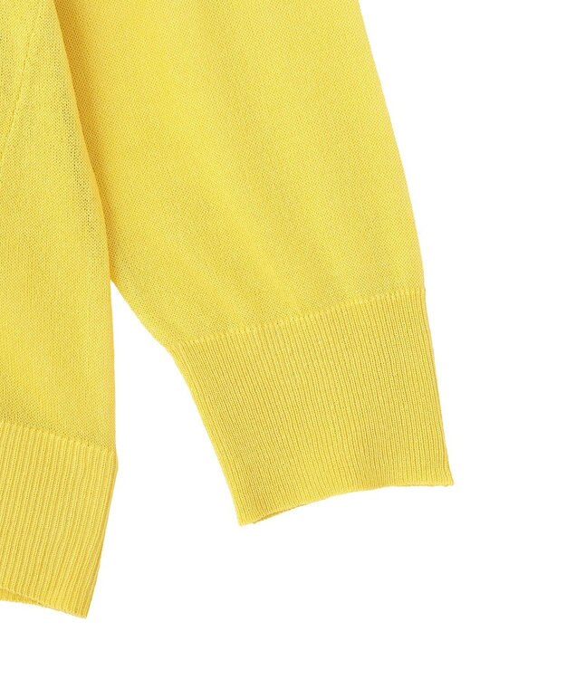 earth music&ecology シアーＶネックカーディガン Yellow