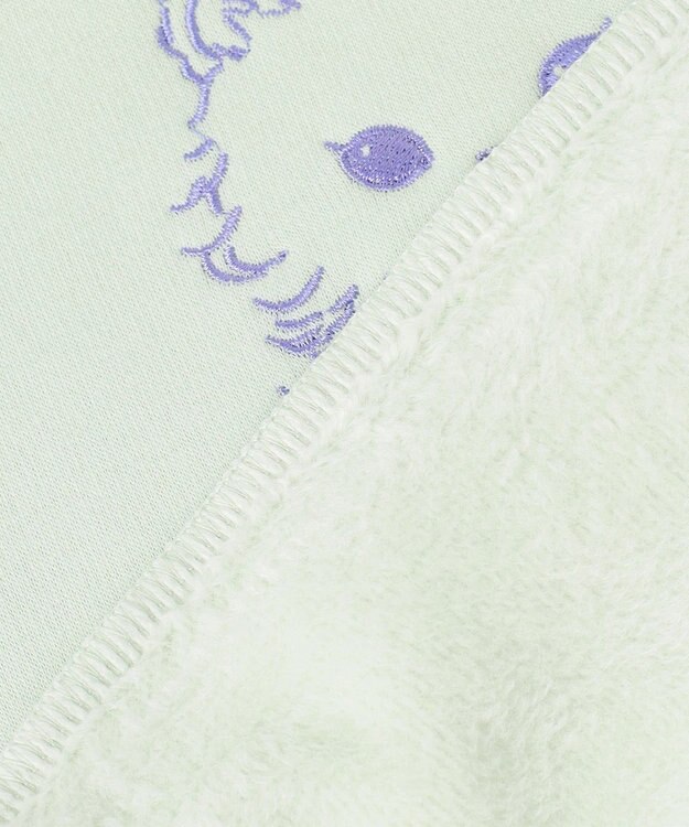 ANY KIDS アニマル刺繍 裏シャギー トレーナー ミント×ネコ