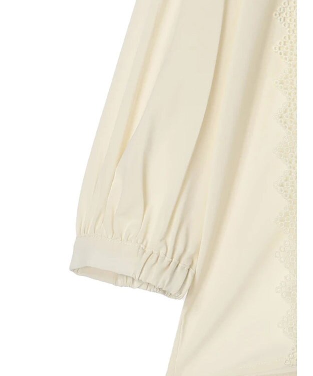 earth music&ecology フロントレースシフォンブラウス Light Yellow