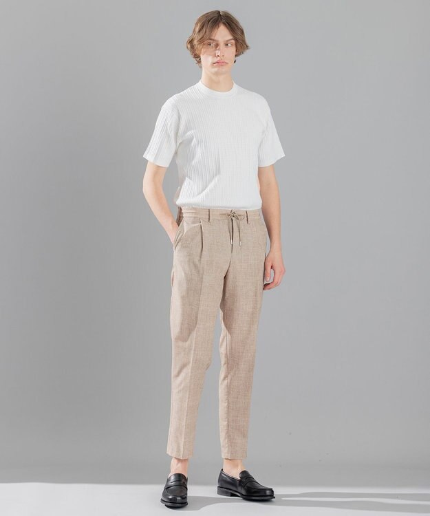 JOSEPH HOMME ドライコットンリンクス　半袖ニット ホワイト系