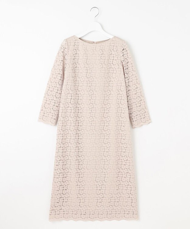 23区 【APPLAUDIR】オプティカルフラワーレース ドレス ベージュ系