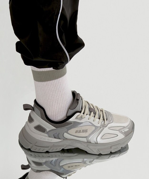 BONTRE 【23.65/イーシプサムチョンユクオ】スポーティレースアップスニーカー/PIPER ダークグレー