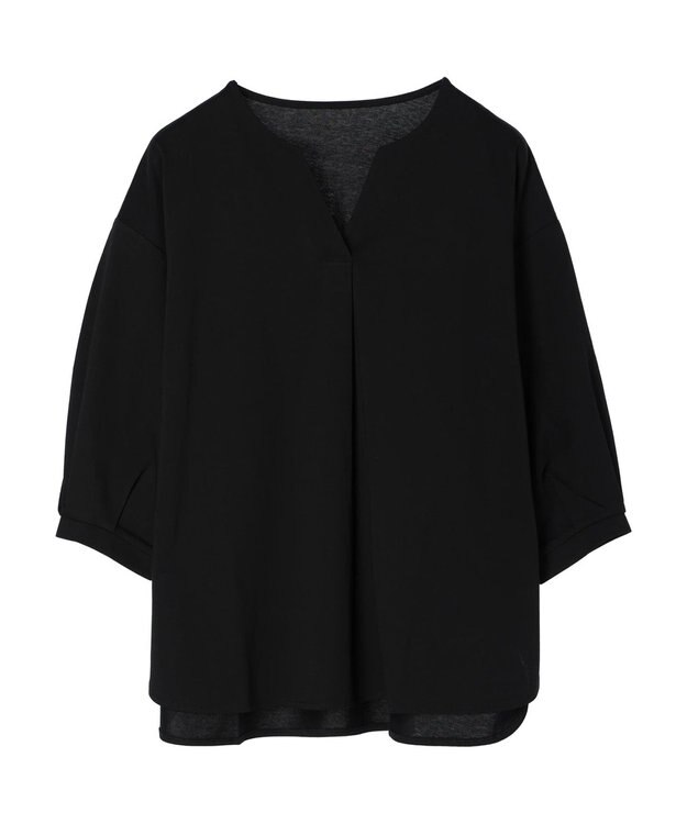 Green Parks ＢＰスキッパー七分袖カットプルオーバー Black