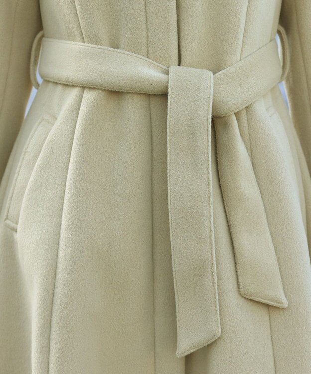 Tiaclasse フェイクウールステンカラーコート ライム