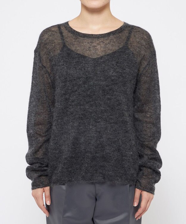 uncrave モヘアニット トップス（uncrave WHITE） チャコール