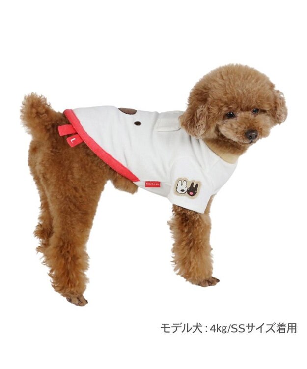 PET PARADISE リサとガスパール サーモキープ リサお顔Tシャツ  小型犬 ホワイト