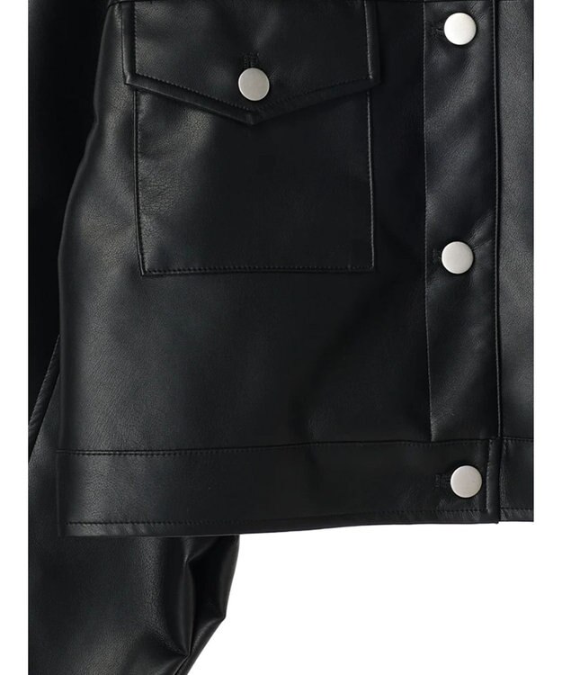 Green Parks ・ＥＬＥＮＣＡＲＥ　ＤＵＥ　合皮Ｇジャン Black