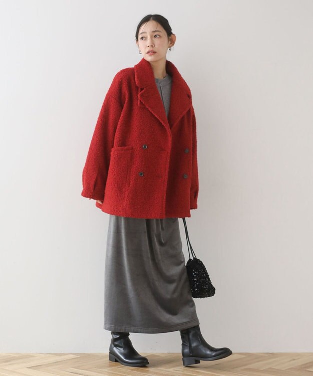 Green Parks ブークレＰコート Red