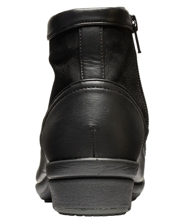 ASICS WALKING ペダラウォーキングシューズ 3E ヒール高3.5cm ブラック系