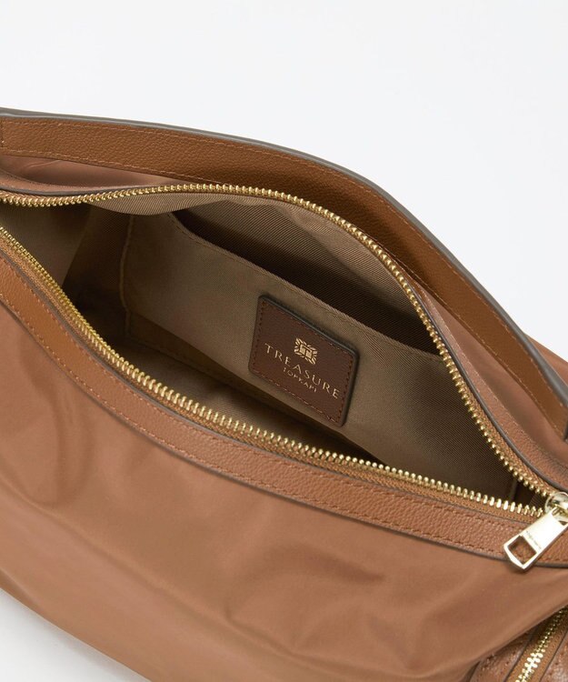 TOPKAPI 【TREASURE TOPKAPI】ナイロン サイドポケット ワンハンドル ショルダーバッグ キャメル