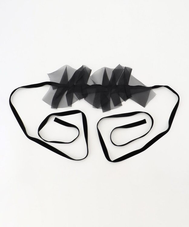 #Newans オリガミデザインベルト ブラック(オーガンジー)