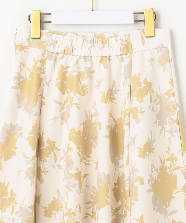 ANY SIS 【撥水】シルエットフラワー スカート イエロー系