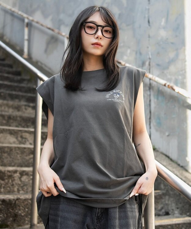 WEGO 【ユニセックス着用ITEM/MLサイズ展開】グラフィックBIGノースリーブ 柄4