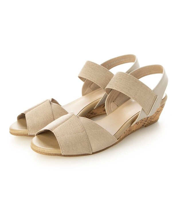 Riz raffinee <Riz raffinee>モチーフウェッジソールサンダル ベージュ