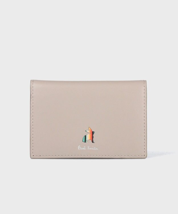 Paul Smith マーケトリーストライプラビット カードケース ベージュ