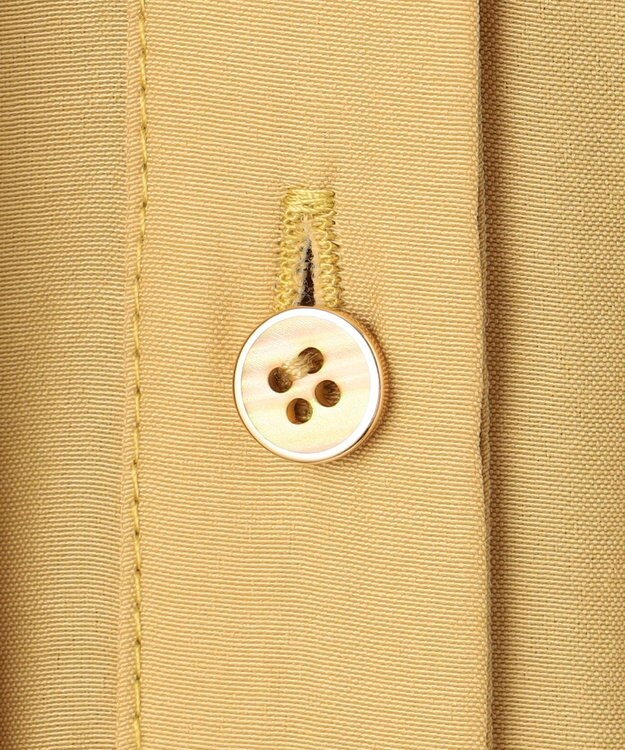 ANY SIS 【洗える】フロントボタンギャザー ワンピース マスタード