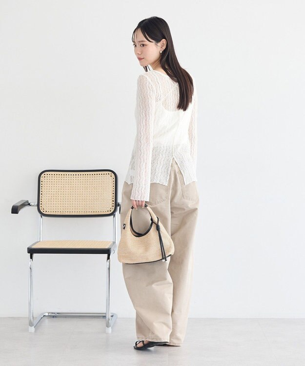 earth music&ecology レースプルオーバー Ivory