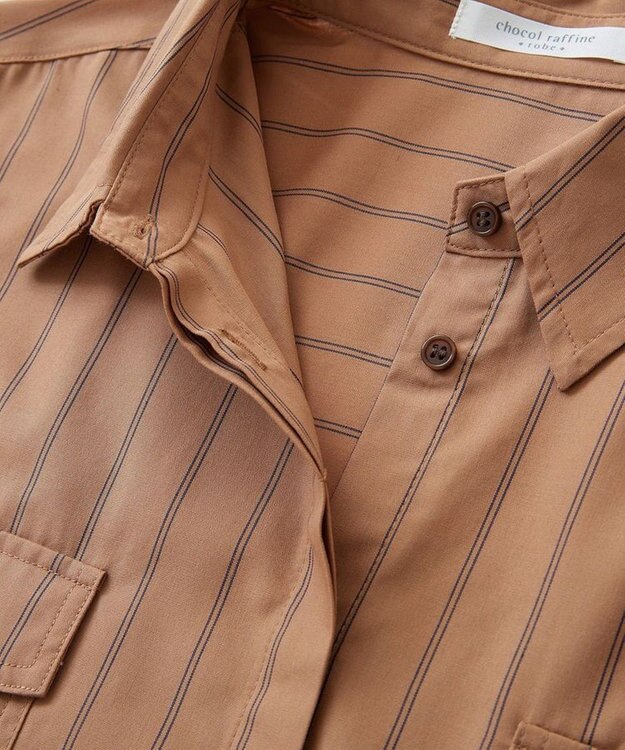 Green Parks ５分袖ショートシャツ Brown