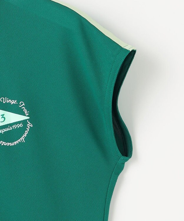 23区GOLF 【WOMEN】【吸水速乾/UVカット】メッシュフレンチポロシャツ パイングリーン系