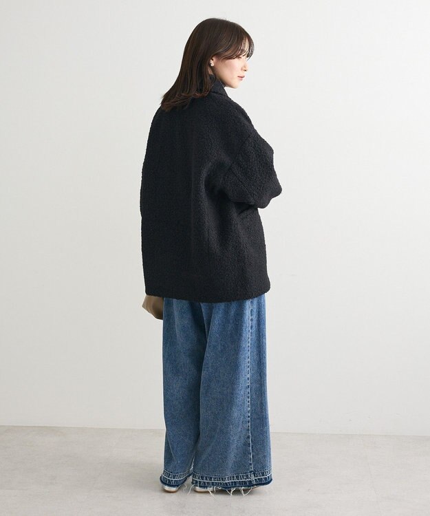 Green Parks ブークレＰコート Dark Navy