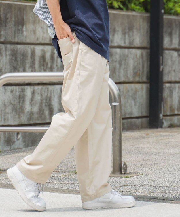 WEGO 【ユニセックス着用ITEM/ウエストゴム/手洗い可】シェフパンツ ベージュ