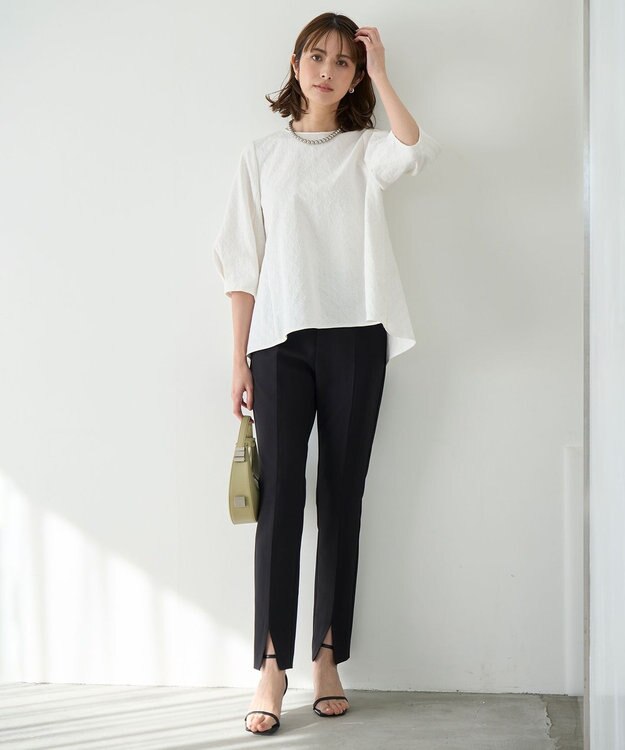 UNFILO L ジャガードブラウス オフ