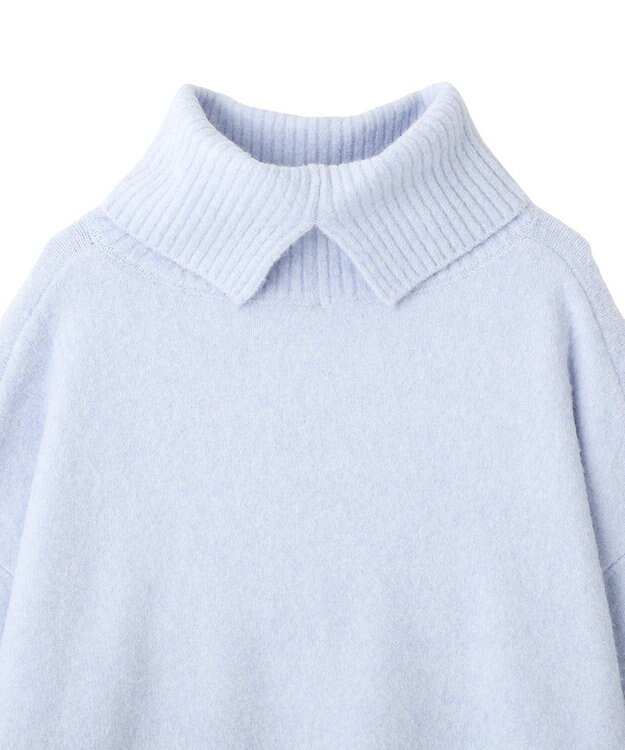 YECCA VECCA スリットタートルネックニット Sax