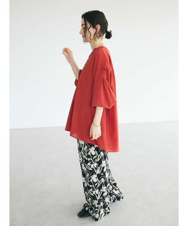 CRAFT STANDARD BOUTIQUE ジョーゼットスキッパーシャツ Red