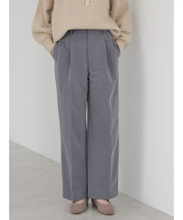 AMERICAN HOLIC 美・美・美あったかタックワイドパンツ Gray Mixture