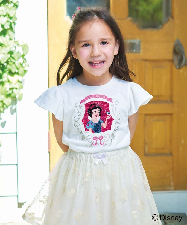 ANY KIDS 【ディズニープリンセス/フローズン】ミラクルスパンコールTシャツ オフホワイト（白雪姫）