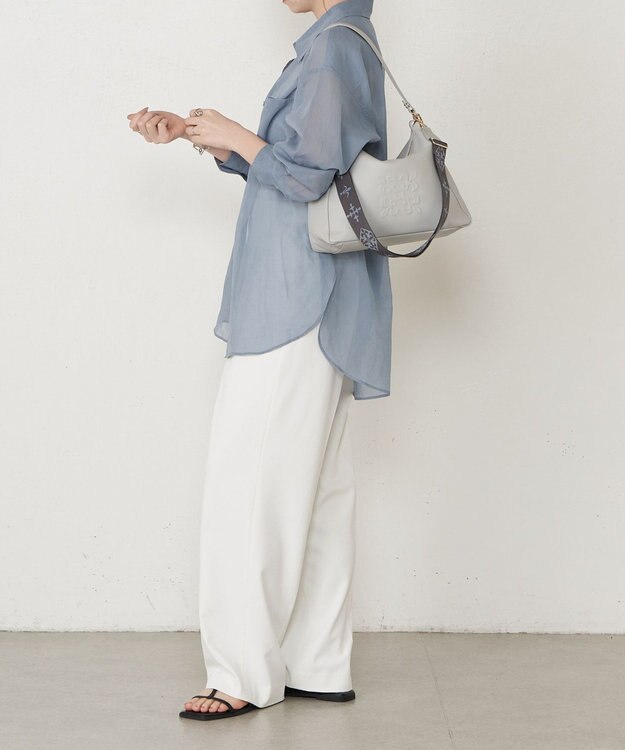 russet エンボスモノグラム2WAYショルダーバッグ(CE-1692) L.Gray