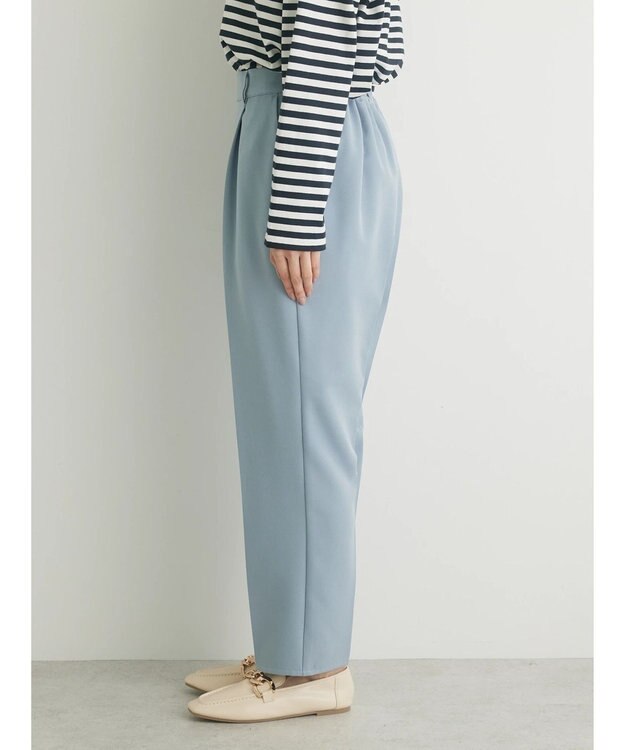 Green Parks きれいシルエットパンツ Sax