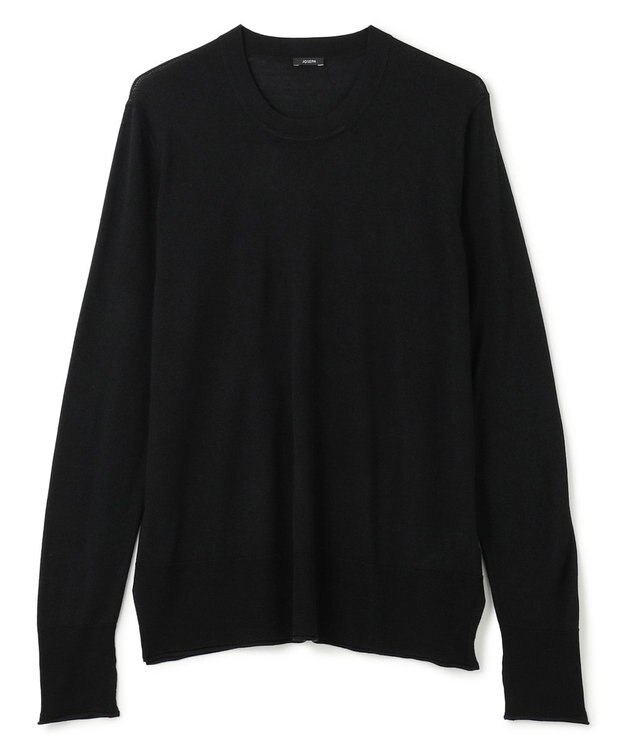JOSEPH スーパーファインメリノシルク　ラウンドネックニット Black