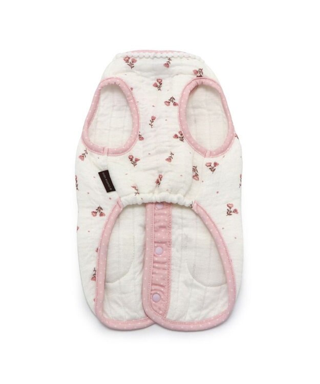 PET PARADISE ペットパラダイス  ふわりとキルト ベスト 花柄  小型犬 白~オフホワイト