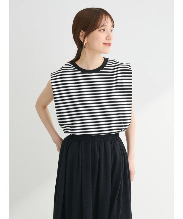 Green Parks ・ＳＵＧＡＲＳＰＯＯＮ【ＣＯＯＬ】タックノースリーブＴＥＥ Border