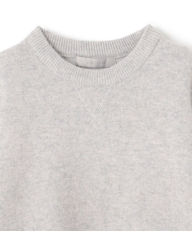 UNFILO 【WEB＆一部店舗限定】へアリースウェット クルーネックニット グレー