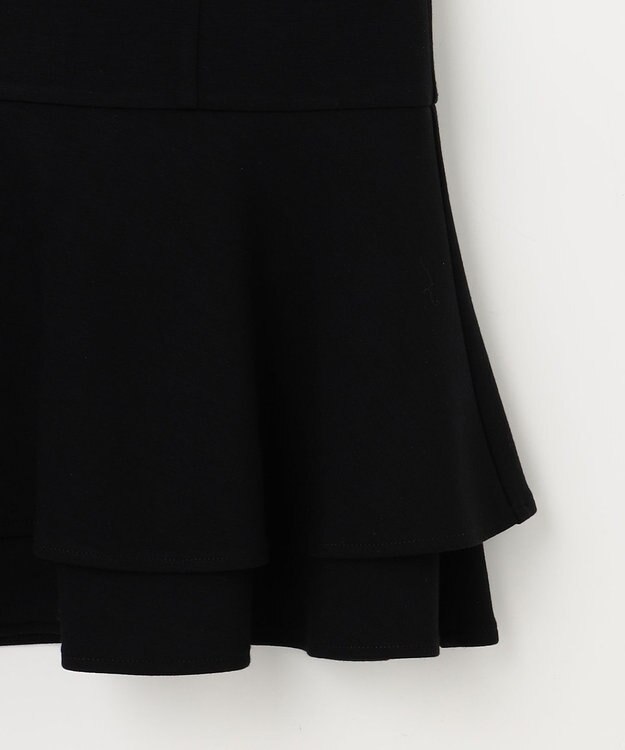 Feroux 【洗える】ペプラム ダンボールジレ ブラック系