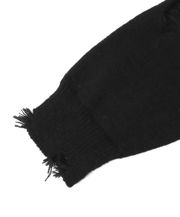 WEGO バタフライダメージワンショルダーニット ブラック