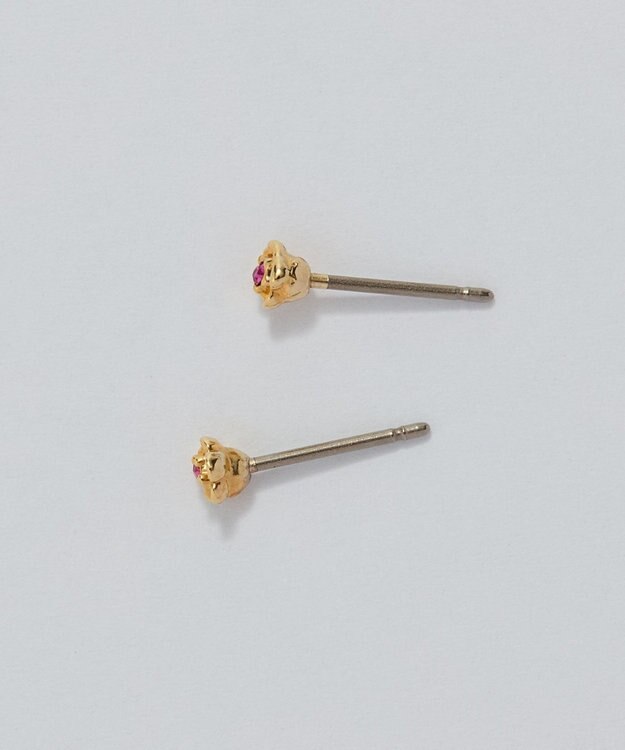 Phoebe 【金属アレルギー対応】プチフラワービジュースタッドピアス　ピンク ピンク