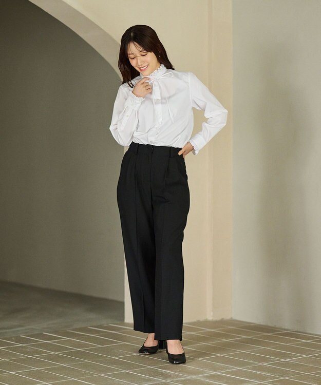 #Newans フリルカラーノーブルブラウス ホワイト