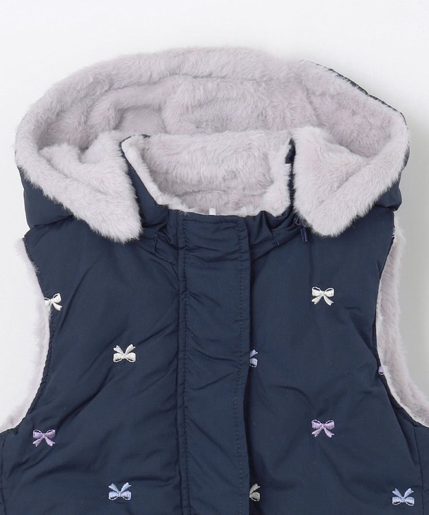 ANY KIDS 中綿リバーシブルベスト ネイビー