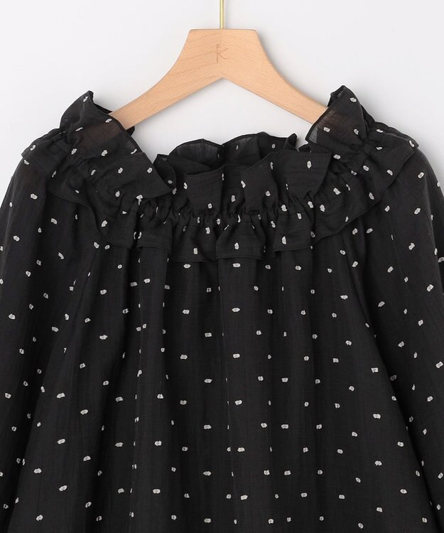 組曲 【先行予約・Flower Collection】フラワードット ブラウス ブラック系