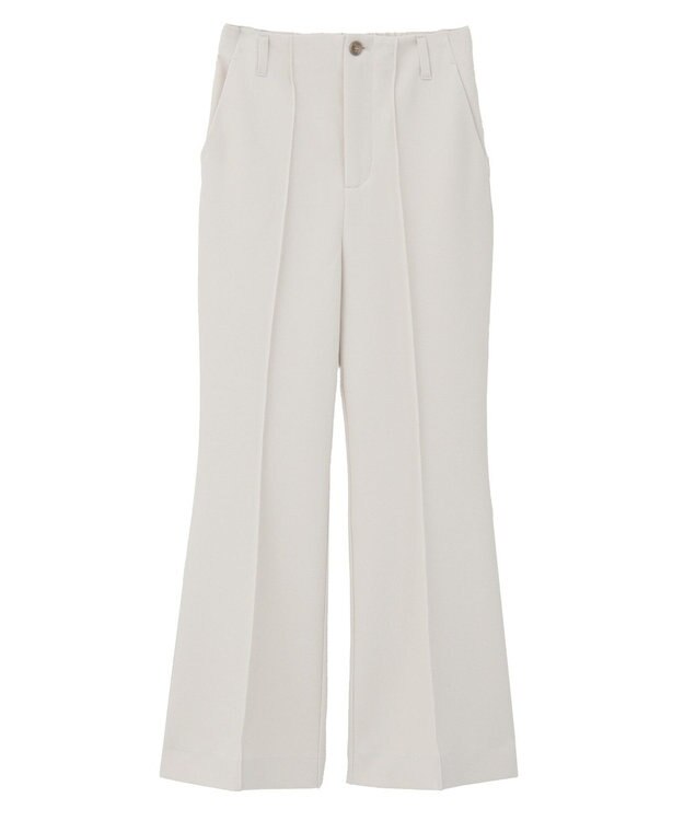 earth music&ecology センターシームフレアパンツ Ecru