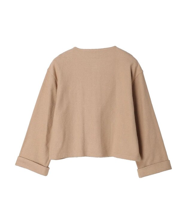 earth music&ecology 金釦スラブカーディガン Beige