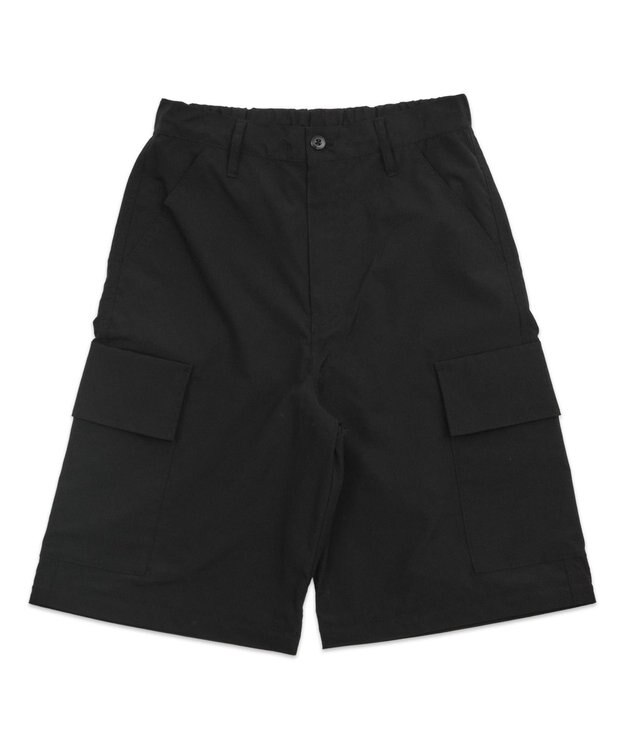 WEGO 【MLサイズ展開】2WAYリップストップカーゴパンツ ブラック