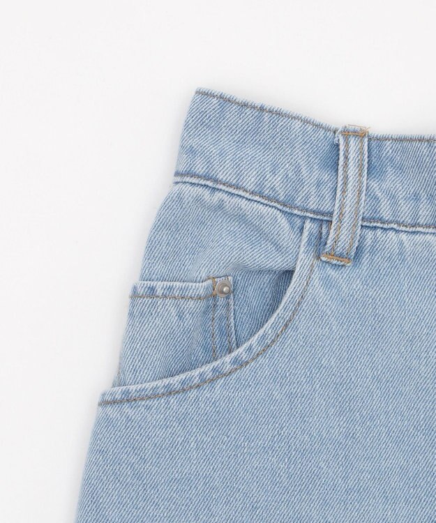 WEGO 【ウエストゴム/楽ちん】サマーデニムサイドリボンパンツ デニム淡色